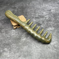 Sandalwood Wide Tooth Scalp Massage Comb with Handle Scalp Massage Comb QXL green