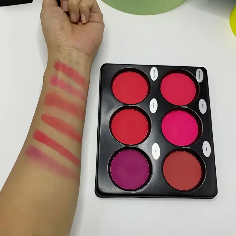 6-Color Matte Blush Palette | Natural Contour Makeup Blush Palette QXL