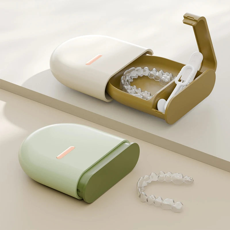 Portable Retainer Case & Denture Storage Box | Aligner Case Retainer Storage Case QXL