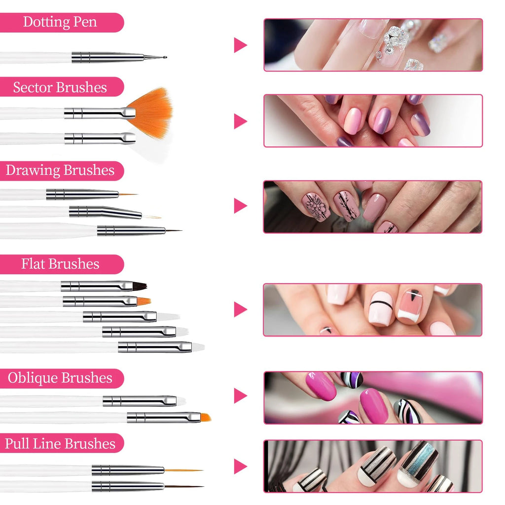 Professional Nail Drill & Nail Art Kit with Glitter | Beginner Set Nail Art Kit QXL