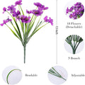 Artificial Violet Faux Flowers | UV-Resistant Outdoor Decor Artificial Flowers QXL Purple