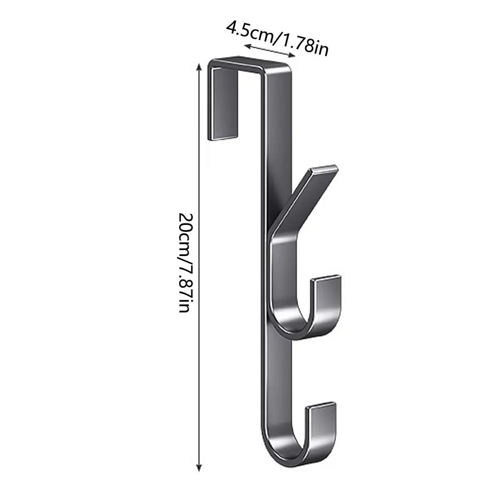 Behind-the-Door Coat Hook Hanger | Carbon Steel Storage Rack Door Hook Hanger QXL