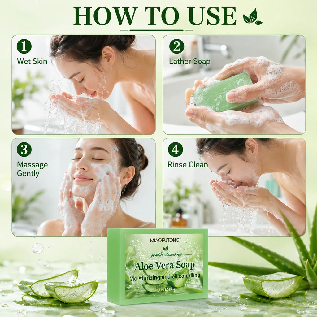 Aloe Vera Glycerin Bar Soap – Moisturizing Body Cleanser Moisturizing Bar Soap QXL