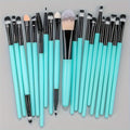 20-Piece Vegan Makeup Brush Set | Foundation, Contour & Eye Makeup Brush Set QXL green