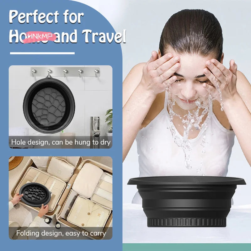 Foldable Silicone Ice Basin with Ice Tray | Facial Ice Bowl Facial Ice Basin QXL