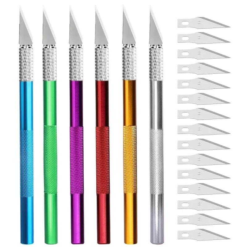 5-Piece Engraving Cutter Set | Metal Handle Carving Knife Kit Engraving Cutter Set QXL