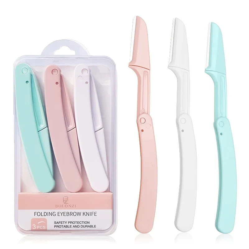 Portable Foldable Eyebrow Trimmer & Facial Shaver – 1 or 3 Pack Eyebrow Trimmer QXL