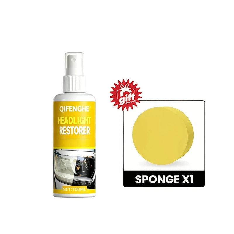 Headlight Restorer Spray 100ml | No-Sand Fog & Yellow Remover Headlight Restorer Spray QXL WHITE 100ml 1