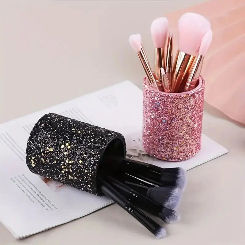 Bling Makeup Brush & Nail Art Pen Holder – Desk Organizer Makeup Brush Holder QXL