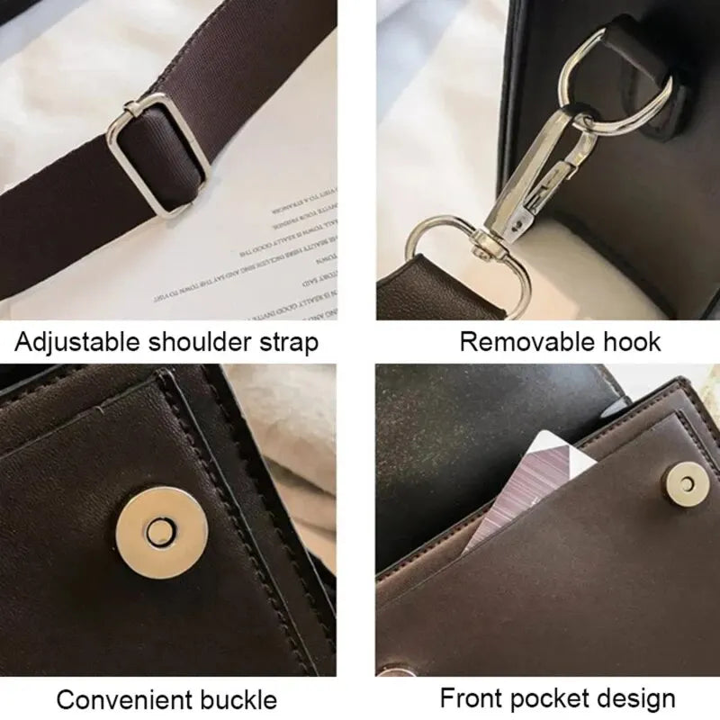 Women's PU Leather Crossbody Flap Bag | Fashion Shoulder Bag Crossbody Flap Bag QXL