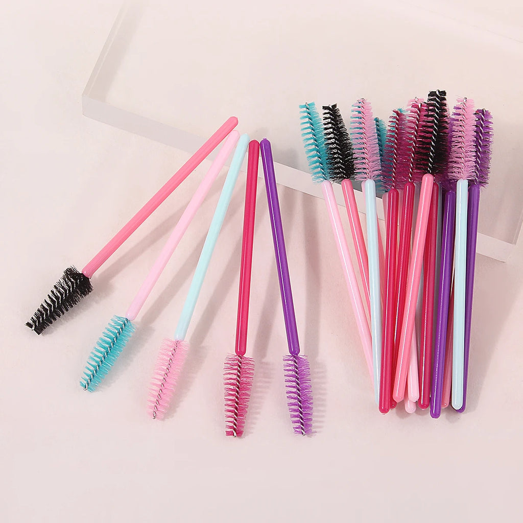 25-Pc Eyelash Spoolie & Brow Brush Set | Multicolor Wands Eyelash Spoolie Set QXL