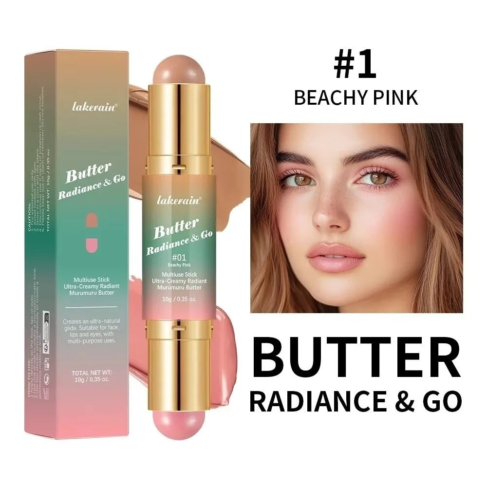 Double-Ended Blush & Bronze Stick | Multipurpose Makeup Blush Stick QXL 1