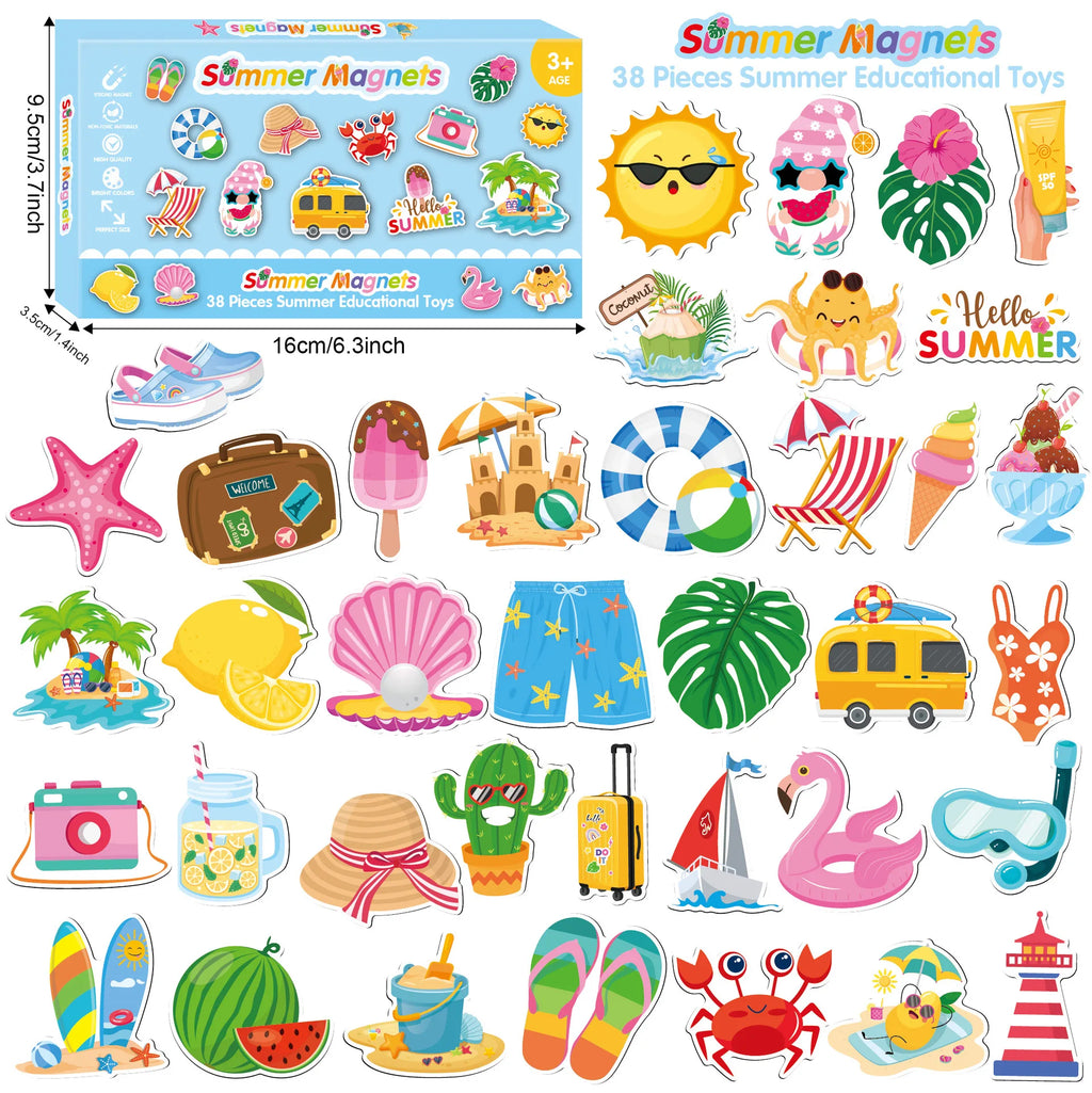 43-Piece Magnetic Fruits & Vegetables Learning Toy for Kids Educational Learning Toy QXL Style 3 38PCS