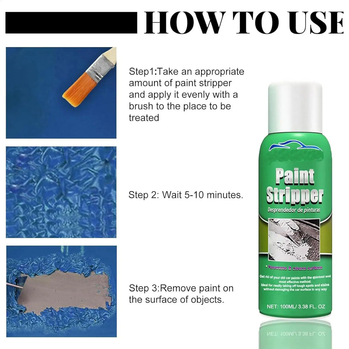 100ml Multipurpose Paint Stripper | Wood, Metal, Glass & Car Paint Stripper QXL