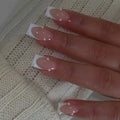 24-Pack French Square Press-On Nails | Full Cover False Nails Press-On Nails QXL XH-89-52