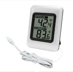 Digital Wired Refrigerator Thermometer | Large LCD Magnetic Digital Thermometer QXL WS0045S