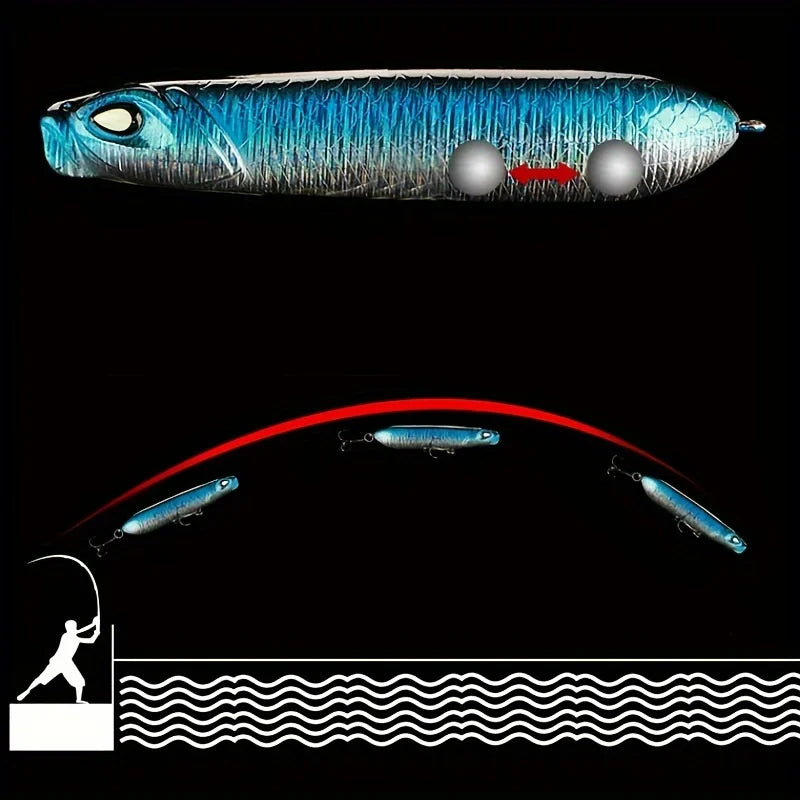 Z-Shape Topwater Pencil Lure 10cm 17g | Floating Fishing Bait Topwater Fishing Lure QXL
