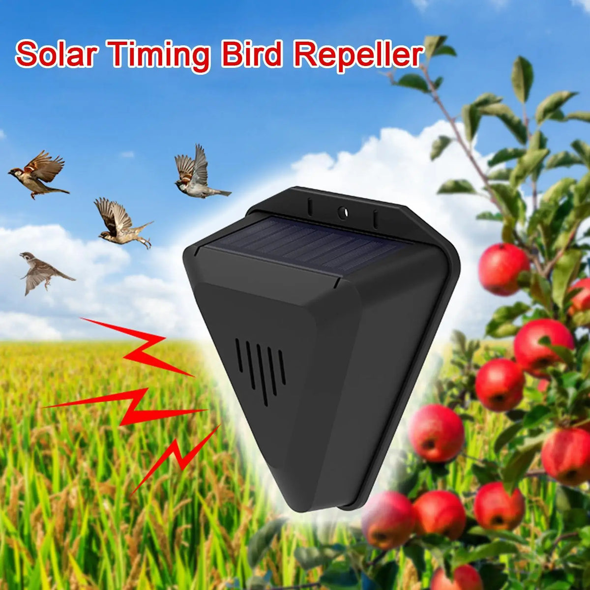 Solar Bird Repeller with Sound | Waterproof Outdoor Deterrent Solar Animal Repeller QXL