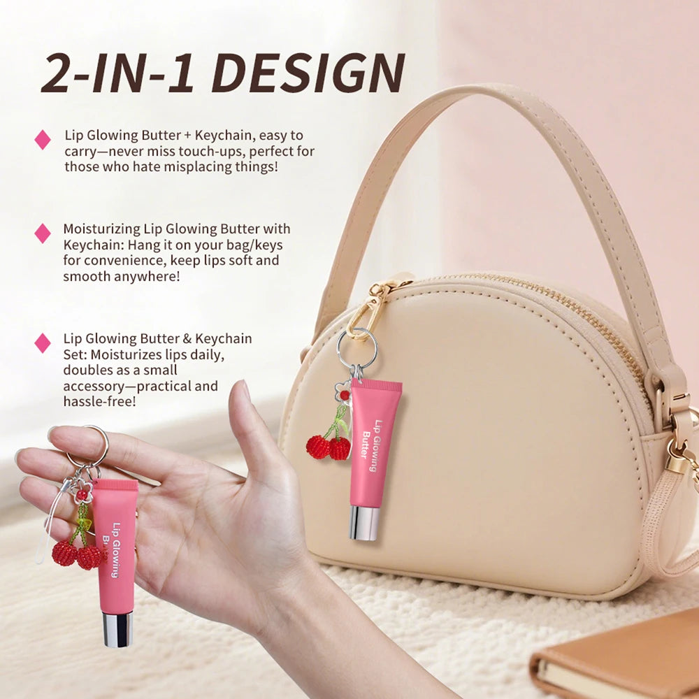 Lakerain Lip Glowing Butter Gloss with Keychain | 5 Shades Lip Gloss QXL