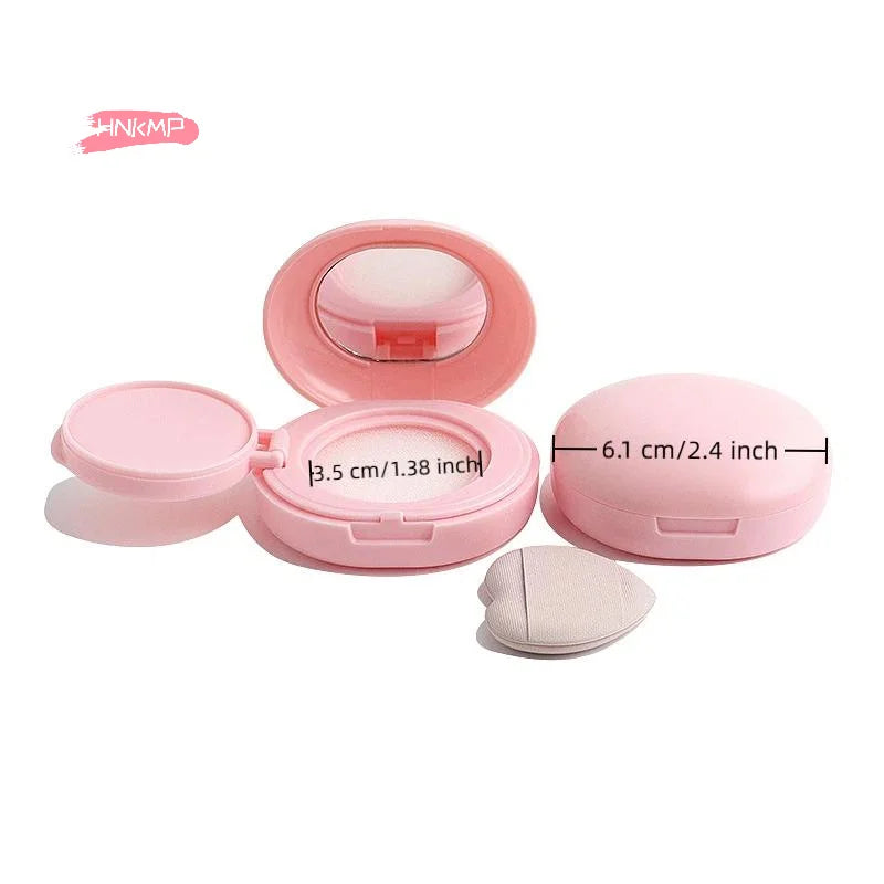 5g Refillable Air Cushion Compact Case with Puff & Mirror Cosmetic Compact Case QXL