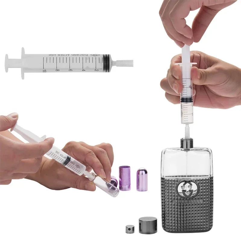 10-Pack 10ml Plastic Syringes for Perfume & Cosmetic Refills Cosmetic Refill Syringe QXL