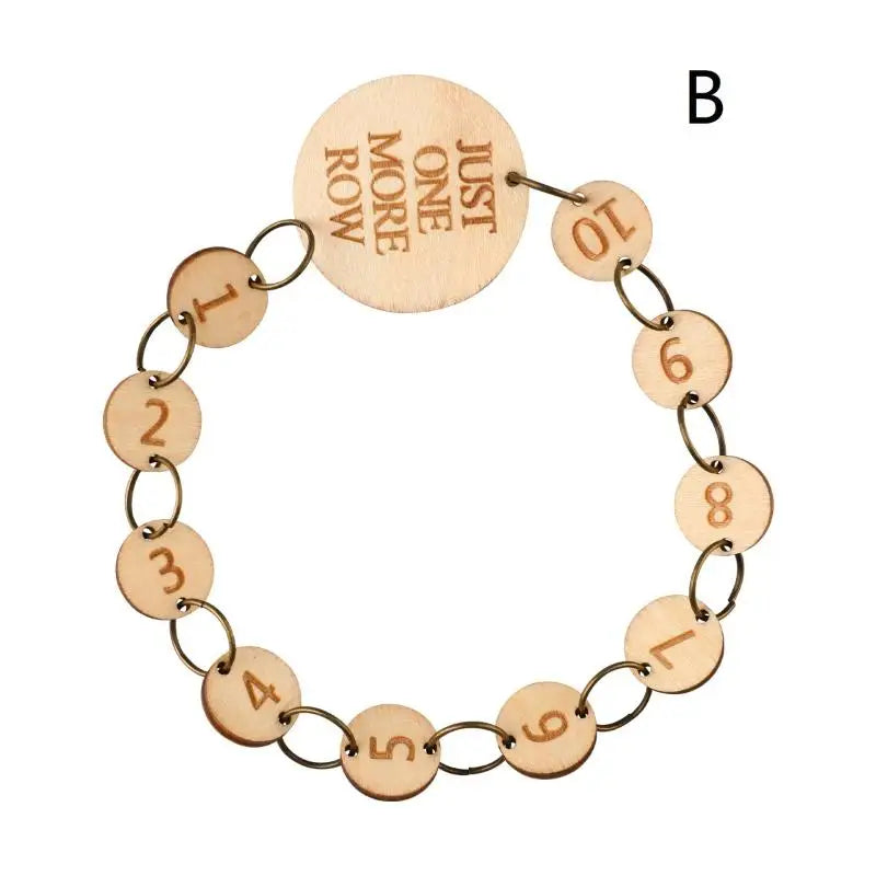 Wooden Knitting Ruler Gauge & Locking Stitch Markers Set Knitting Stitch Markers QXL B