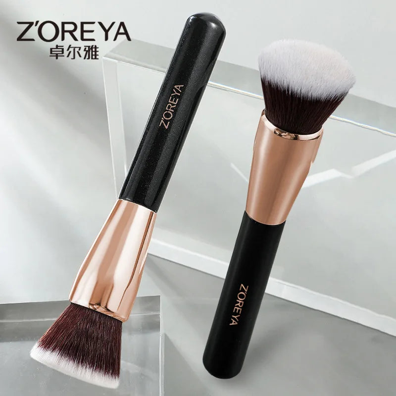 Zoreya 25-Piece Gold Makeup Brush Set | Full Face Kit Makeup Brush Set QXL