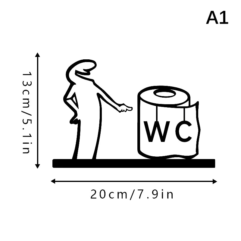 La Linea Minimalist Cartoon Wall & Door Stickers | Home Decor Wall & Door Sticker QXL A1