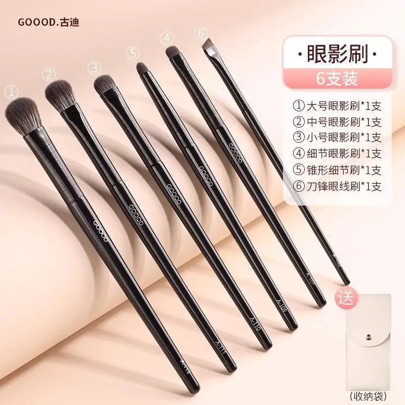 Eye Makeup Brush Set – Eyeshadow, Blade & Detail Brushes Eye Makeup Brush Set QXL 6 black brushes