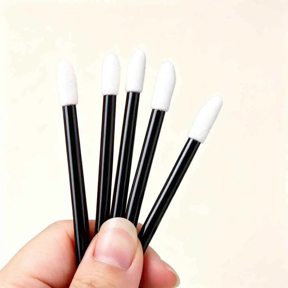 300/500-Pack Disposable Hollow Lip Brush Wands | Nylon Tips Disposable Lip Brush QXL