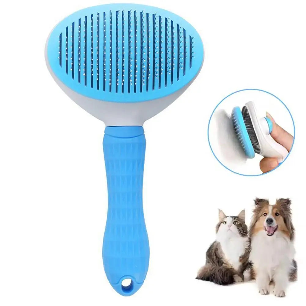 Self-Cleaning Pet Slicker Brush | Cat & Dog Grooming Comb Pet Grooming Brush QXL C 1PCS