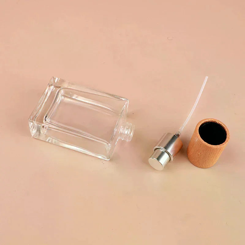 Square Glass Perfume Spray Bottle | Refillable Atomizer 15–50ml Perfume Atomizer Bottle QXL