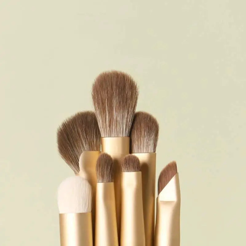 7/8-Pc Avocado Green Eye Makeup Brush Set + PU Case Eye Makeup Brush Set QXL