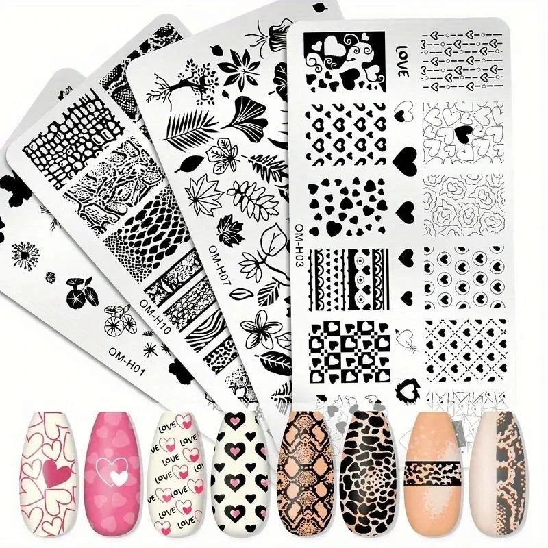 FUMOSIK Nail Stamping Plates – Floral, Butterfly & Lace Nail Stamping Plates QXL