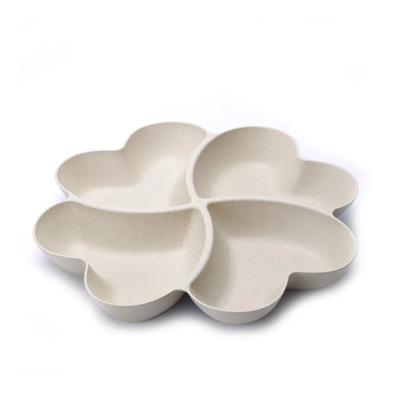 Wheat Straw Fruit Plate & Candy Box | Table Decoration Decorative Serving Plate QXL Beige