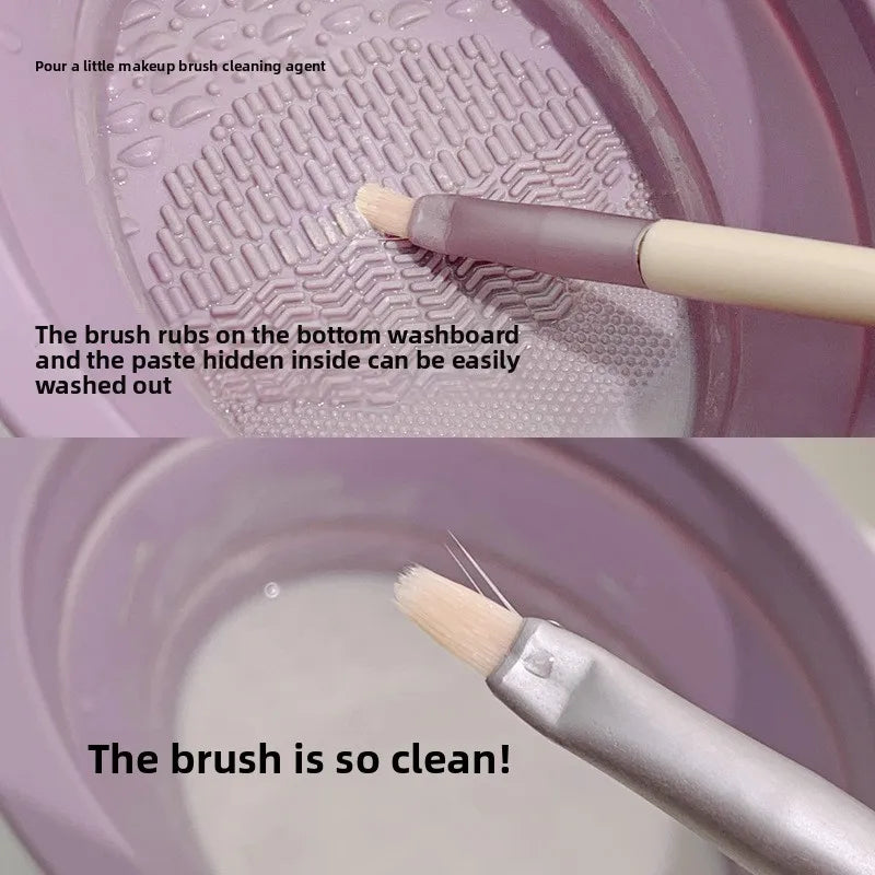 Silicone Makeup Brush Cleaning Bowl | Foldable Wash Box Brush Cleaning Bowl QXL