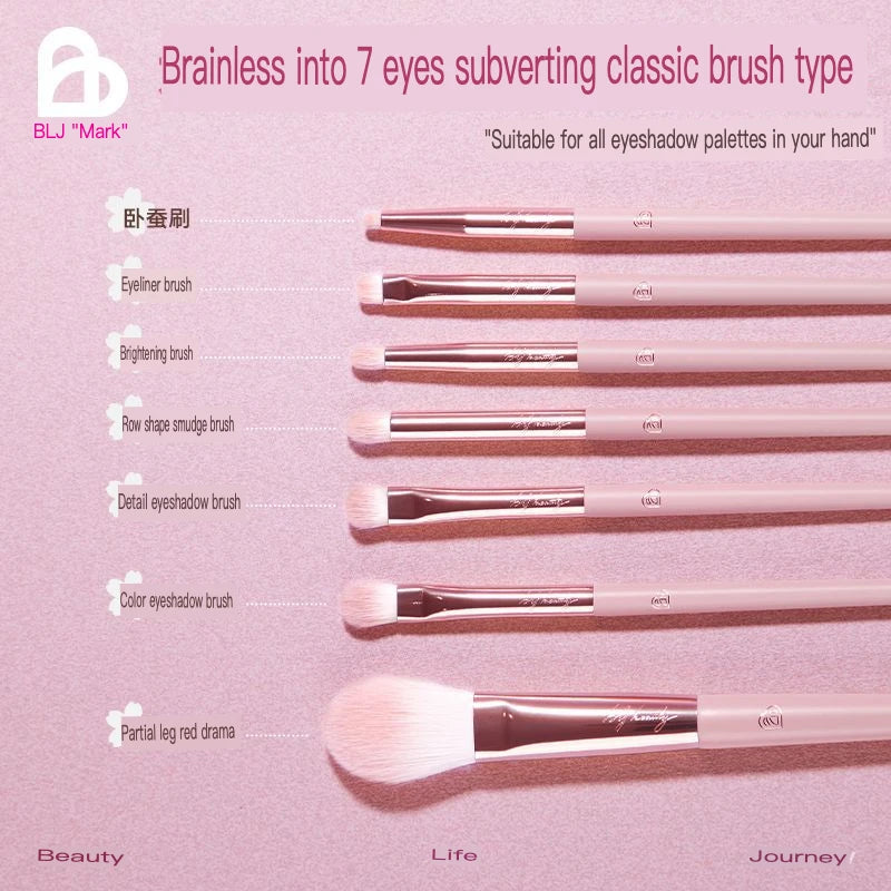 7-Piece Eye Makeup Brush Set | Eyeshadow Gift Box Eye Makeup Brush Set QXL