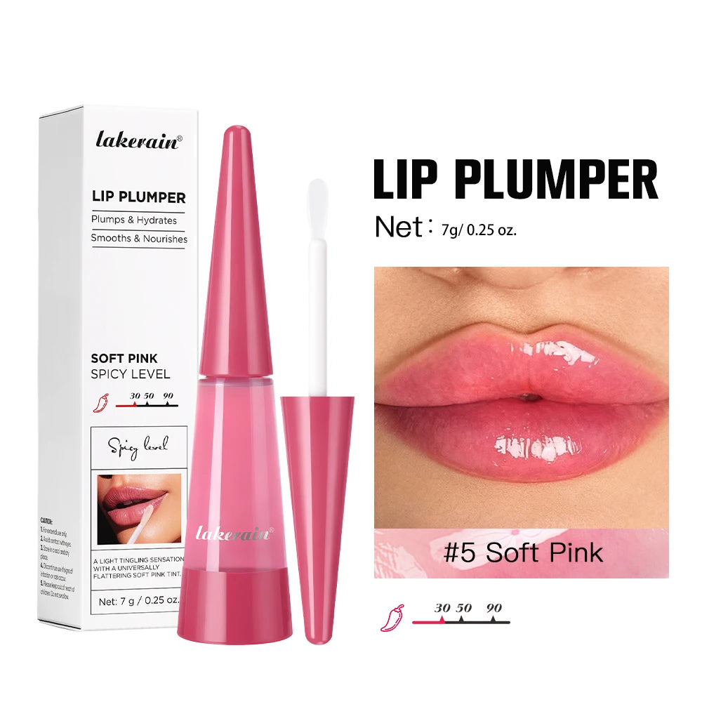 LAIKOU Clear Lip Plumper Oil Gloss | Fuller Lips & High Shine Lip Plumper Gloss QXL 5