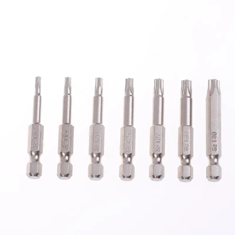 7-Pc S2 Magnetic Torx Screwdriver Bits T10–T40 | 1/4" Hex Screwdriver Bit Set QXL