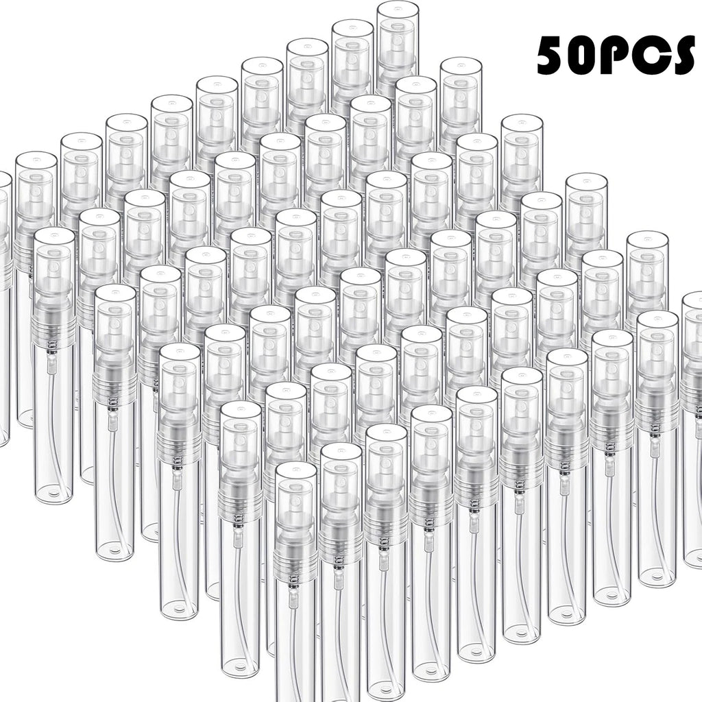 50-Pack Mini Refillable Spray Bottles 2ml 3ml 5ml 10ml Travel Refillable Spray Bottles QXL 10ml Plastic
