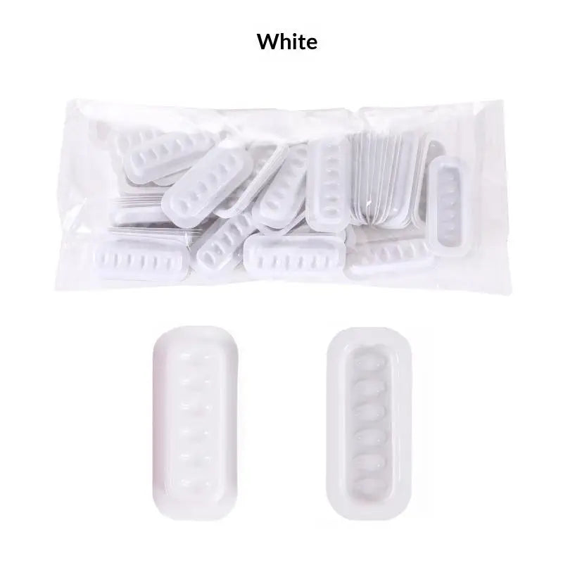 100-Pack Disposable Lash Glue Adhesive Pallets | PVC Flower Holder Lash Glue Pallet QXL Rectangle White