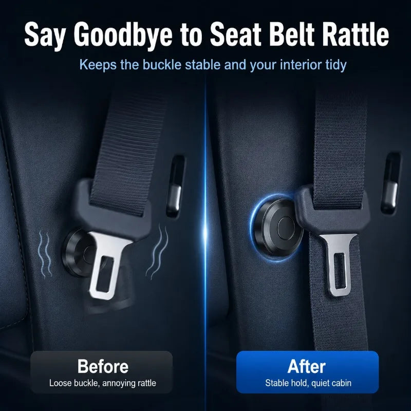 Magnetic Seat Belt Buckle Stabilizer | Anti-Rattle Car Fix Seat Belt Stabilizer QXL