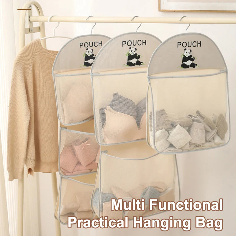 Multilayer Mesh Door Hanging Storage Bag | Large Capacity Hanging Storage Organizer QXL