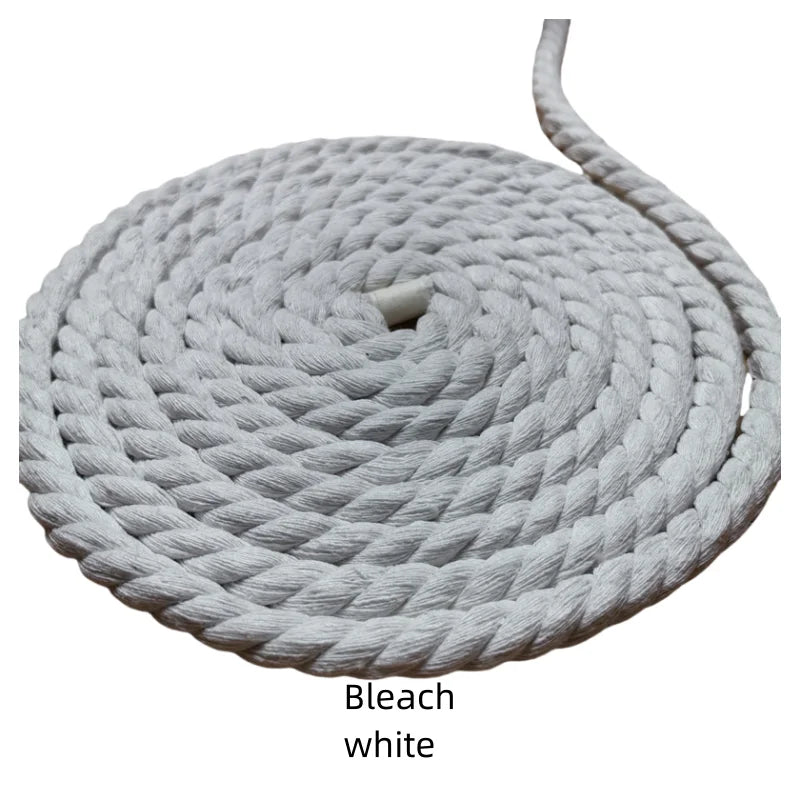 12mm Twisted Cotton Rope | Black & White DIY Craft Cord Twisted Cotton Rope QXL Bleach white 12mmx10 m China Mainland