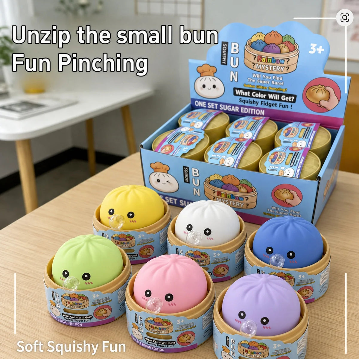 Dumpling Squishy Bubble Squeeze Toy | Slow Rebound Sensory Ball Squishy Fidget Toy QXL