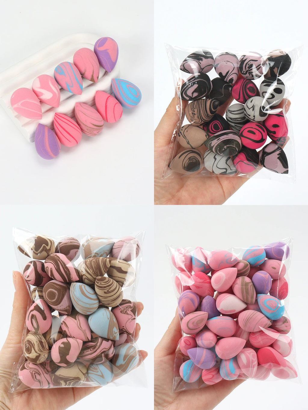 Mini Makeup Sponge Set – Wet & Dry Beauty Blenders 10–100 Pcs Makeup Sponge Set QXL