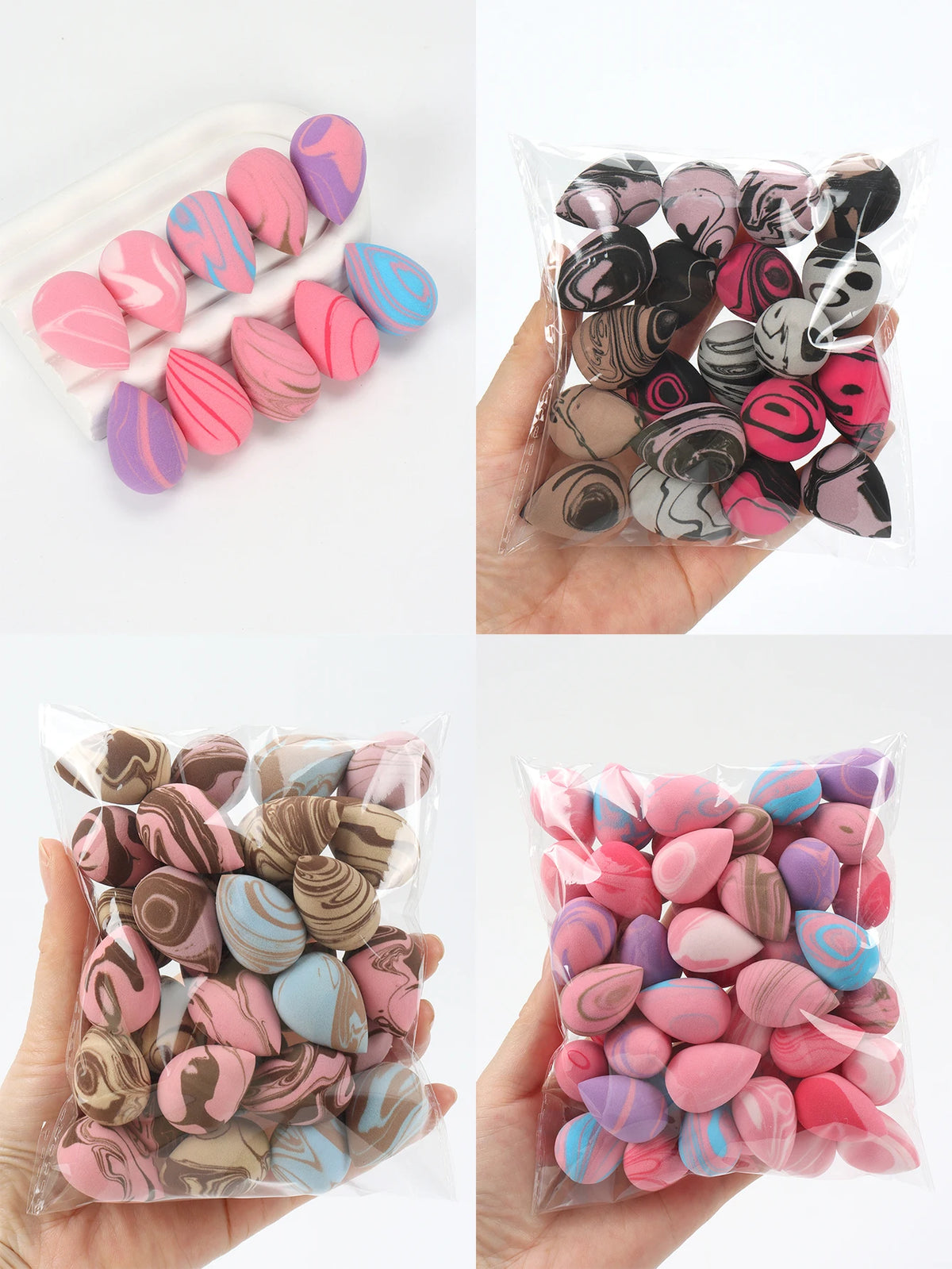 Mini Makeup Sponge Set – Wet & Dry Beauty Blenders 10–100 Pcs Makeup Sponge Set QXL