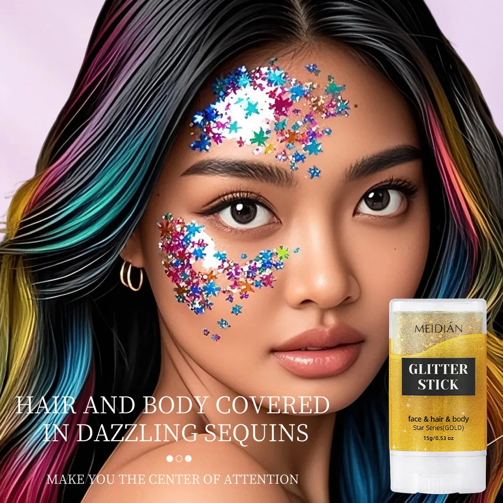Mermaid Rainbow Glitter Stick – Face, Body & Hair Shimmer Body Glitter Stick QXL
