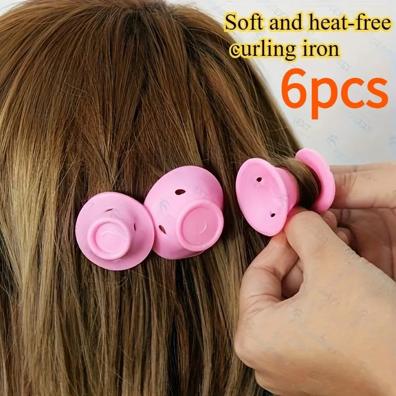6-Pack No-Heat Sleep-In Hair Curlers | All Hair Types No-Heat Hair Curlers QXL