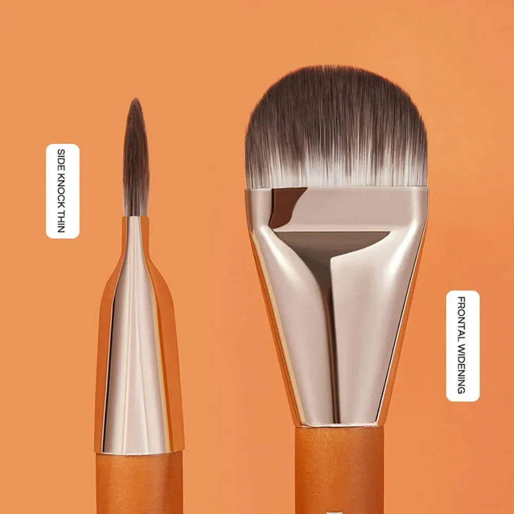 GECOMO Flat Head Foundation Brush | Soft Wool Fiber Makeup Foundation Brush QXL